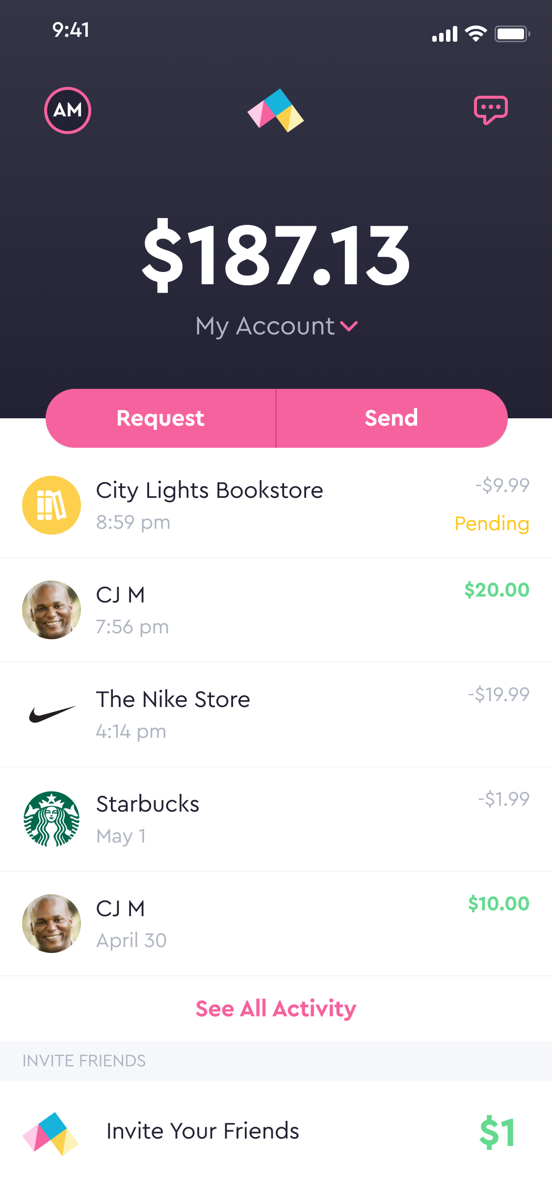 Step's original homescreen